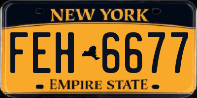 NY license plate FEH6677