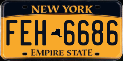NY license plate FEH6686