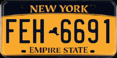 NY license plate FEH6691