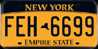 NY license plate FEH6699
