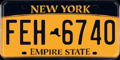 NY license plate FEH6740
