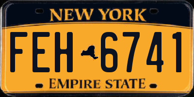 NY license plate FEH6741