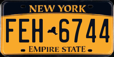 NY license plate FEH6744