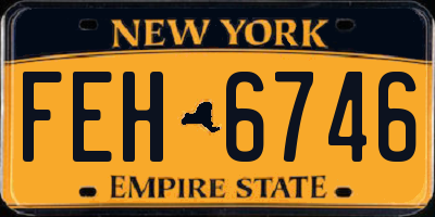NY license plate FEH6746