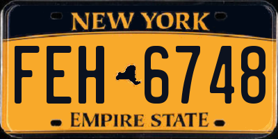 NY license plate FEH6748