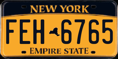 NY license plate FEH6765