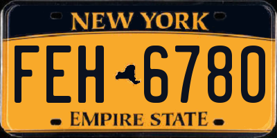NY license plate FEH6780
