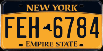 NY license plate FEH6784