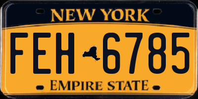 NY license plate FEH6785