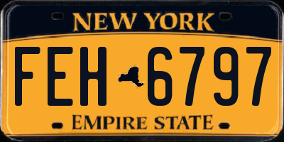NY license plate FEH6797