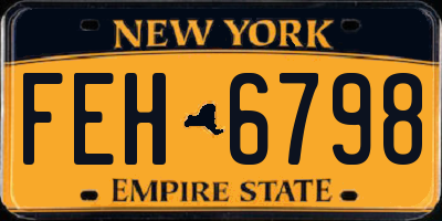 NY license plate FEH6798