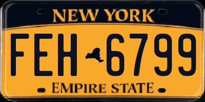 NY license plate FEH6799