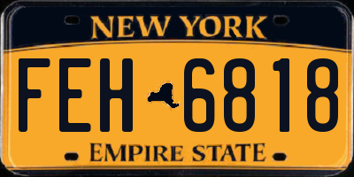 NY license plate FEH6818