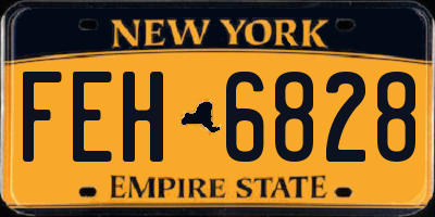 NY license plate FEH6828