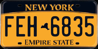NY license plate FEH6835