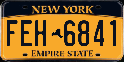 NY license plate FEH6841