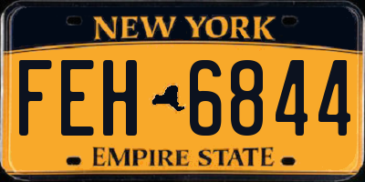 NY license plate FEH6844