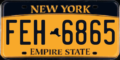 NY license plate FEH6865