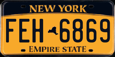 NY license plate FEH6869