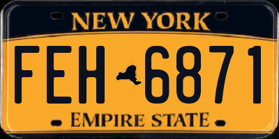 NY license plate FEH6871