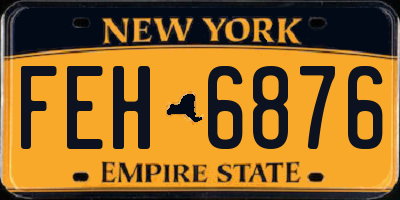 NY license plate FEH6876