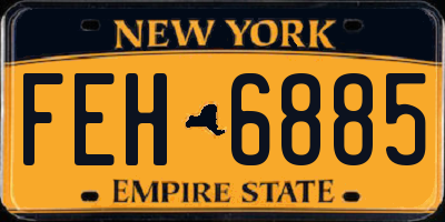 NY license plate FEH6885