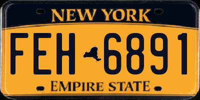 NY license plate FEH6891