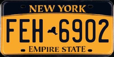NY license plate FEH6902
