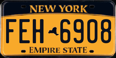 NY license plate FEH6908