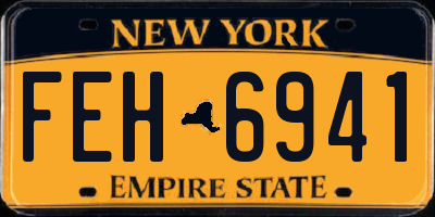 NY license plate FEH6941