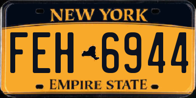 NY license plate FEH6944