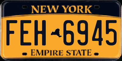 NY license plate FEH6945
