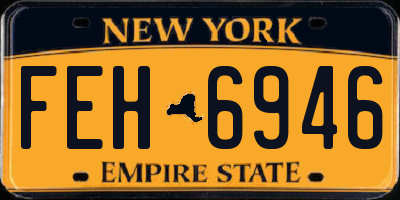 NY license plate FEH6946
