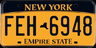 NY license plate FEH6948