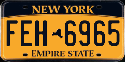 NY license plate FEH6965