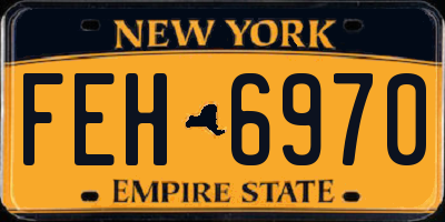 NY license plate FEH6970