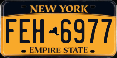 NY license plate FEH6977