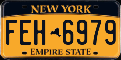 NY license plate FEH6979