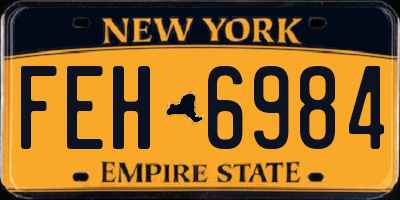 NY license plate FEH6984