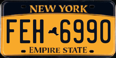 NY license plate FEH6990