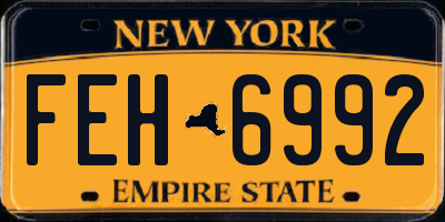 NY license plate FEH6992