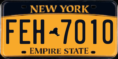 NY license plate FEH7010