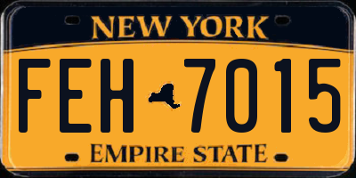NY license plate FEH7015