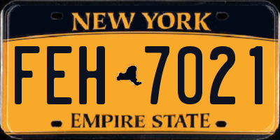 NY license plate FEH7021