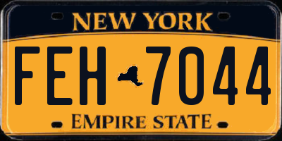 NY license plate FEH7044