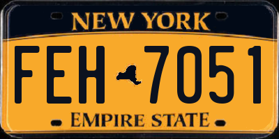 NY license plate FEH7051