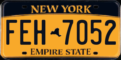 NY license plate FEH7052
