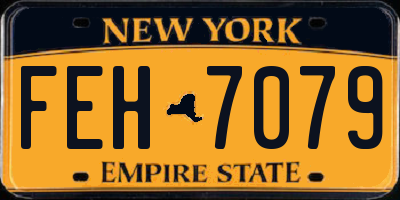 NY license plate FEH7079