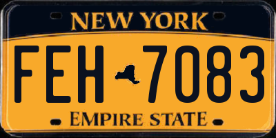 NY license plate FEH7083