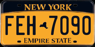 NY license plate FEH7090